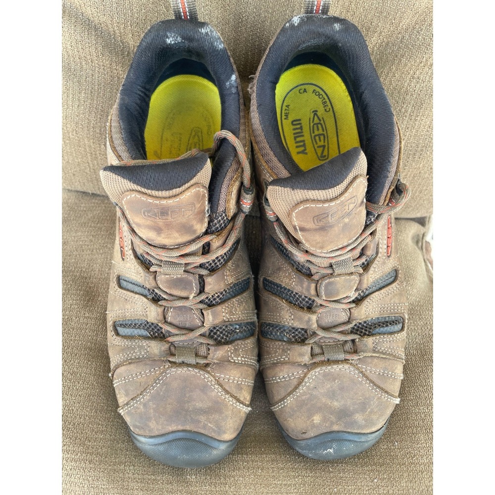 KEEN Utility Vista Energy Steel Toe Work Shoes Mens 9D Brown Leather EH Rated